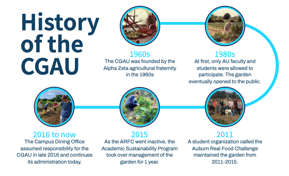 History of the CGAU graphic